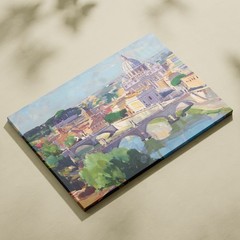 Rome St Peter’s Basilica Painting Canvas Print Vatican City Wall Art Italy