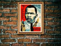 John Lewis Shepard Fairey Canvas Wrap Wall Decor PosterWall Art Print