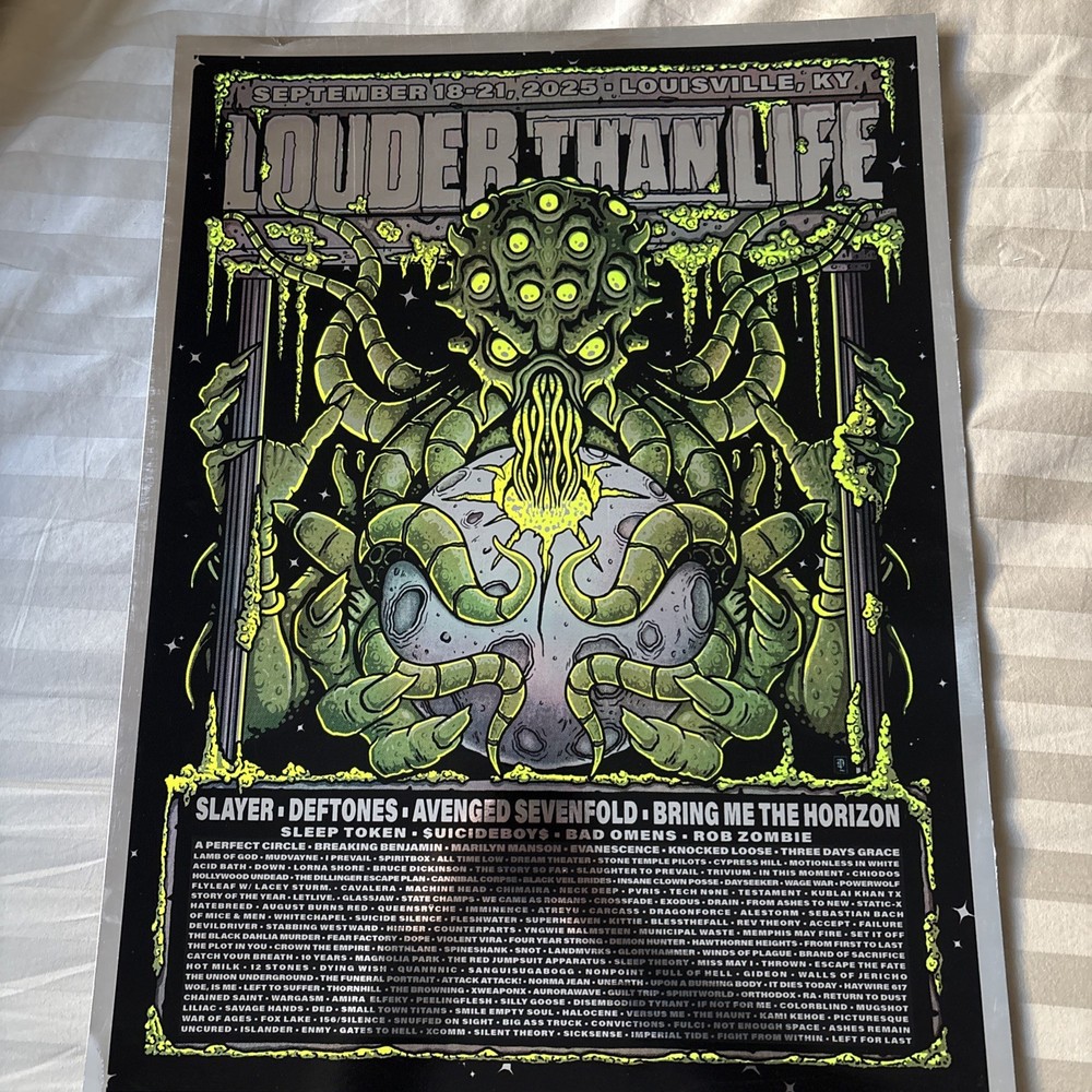 2025 Louder Than Life Louisville KY September 18-21 events foil Poster