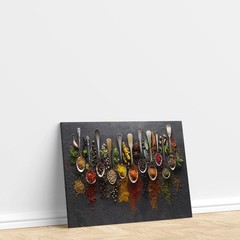 Kitchen Art for Spices Pictures Wall Spoon Spice Decor Herbs and Spices in Sp…