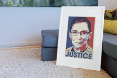 Ruth Bader Ginsburg Justice Pop Art Portrait RIP RBG Supreme Court Poster 12×18