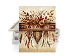 11×14 Boho Border Canvas Print Wall Art