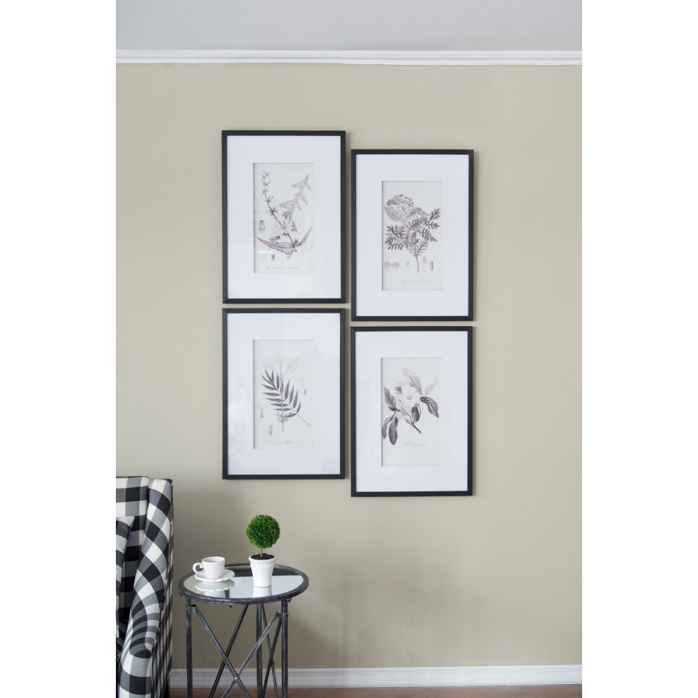 Set of 4 Botanical Wall Art Prints, Home Decor for Living Room, Dining 20″ x 28″
