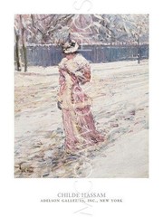 Lady In Pink by Childe Hassam, Art Print Poster 24″ x 18″ 702