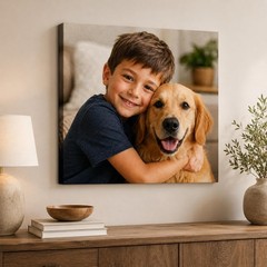 Pet Lover Custom Pet Photo Frameless Canvas Wall Art Gift Home Decor