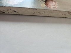 Bird Print Wood Wall Cottage Decor, Lace and Wood Bird Wall Hanging