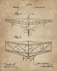 4 Vintage Biplanes Patent Wall Art Prints 8×10 in Aviation Gifts Pilots Bi Plane