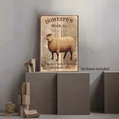 Canvas Wall Art SHEEP Primitive Rustic Farmhouse 12 x 18 Unframed 881
