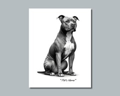 Personalized PIT BULL Pet Print Photo Picture YOUR DOG’S NAME 8×10 or 11×14 (P7)