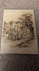 Vintage European Architecture Art Card Set of 4 Sepia Gothic Scenes 3.5×4.75″