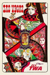 1960 Las Vegas Vintage Style Travel Poster – 24×36