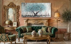 3D Hand-paint Wall Art Abstract Canvas Wooden Chic Farmhouse Ready To Hang