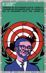 13532.Political Poster.Cold War History.Solidarity in 30 language.Congo Africa