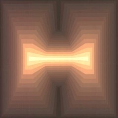 JURGEN PETERS Arc 40″ x 30″ Serigraph 1979 Abstract Brown Silkscreen