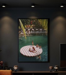 Slim Aarons Luxury Poolside Vintage Photo Poster Old Money Glam Wall Art Print
