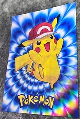 Pokémon-Pikachu-3D Poster 3D Lenticular Flip Effect,3 In One