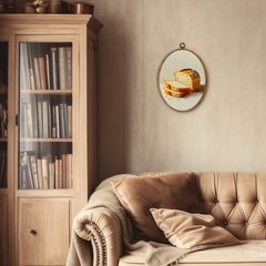 Sourdough Baking Oval Wall Art Decor, Rustic Kitchen Oval Framed Canvas Art P…