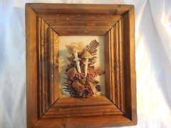 McGee nature folk art Mushrooms 3-D wall decor picture 12 1/4″ x 14″
