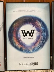 3 Original Westworld 2016 NYC Comic Con HBO Plastic Framed Poster Prints