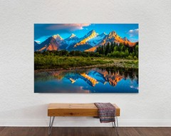Grand Teton National Park Canvas Wall Art, Scenic Mountain, Nature Wall Decor,
