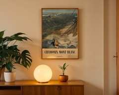 France – Chamonix Mont Blanc – 1956 Retro Travel Poster