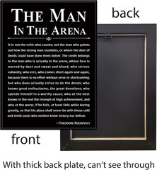 Office Wall Art Inspirational Decor the Man in the Arena Framed 12’’X16’’ Motiva