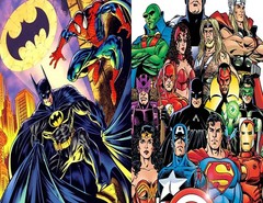 DC and Marvel Comics Crossover | Wall Art Poster | 8×11 13×19 FRAMED