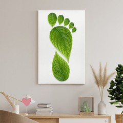 Art Poster Footprint Office Unframed Inside Canvas Artwork 12×18 Inch 1-Piece