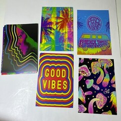 Wall Collage Kit 4x6in Trippy Psychedelic Colorful Mushroom Hippie 50 PCS