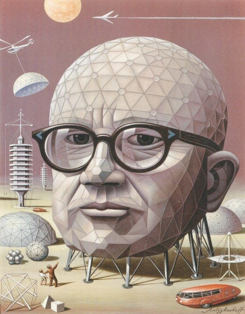 Boris Artzybasheff Buckminster Fuller Portrait : Art Print
