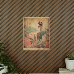 DINOSAUR BOTANICAL Retro Wall Art, Prehistoric Flower Print, Dino Floral Decor