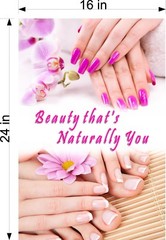 Quote 02 Perforated Mesh See-Through Salon Beauty that’s Naturally You Vertical
