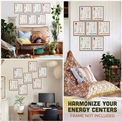 97 Decor Chakra Poster Yoga Pose Chart – 7 Wall 8×10 Inches,