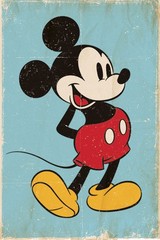 Poster Studio B – Disney Mickey Mouse Retro Classic 24×36″ NEW Wall Art P4307