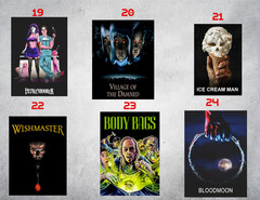 90’s Horror Movies Retro Wall Collage Poster Prints