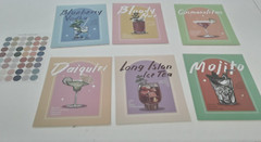 Cocktail Wall Art Poster & Prints Unframed,8x10inch, Set of 6