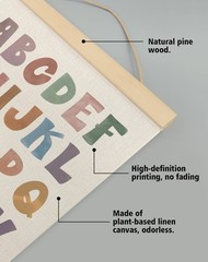 Alphabet and Number Wall Art Poster Set of 2,Toddler Learning Canvas Print Po…