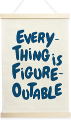 Inspirational Quote Everything Is Figureoutable Wall Art Sign,Canvas Hanging Wal