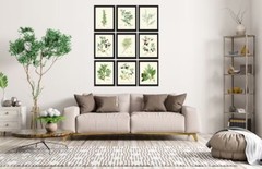 Herbs Spices Kitchen Wall Art Set of 9 Prints Beautiful Botanical Thime Unframed