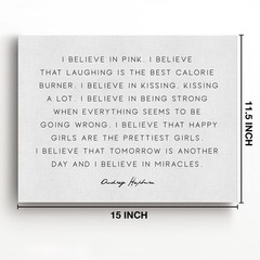Inspirational Canvas Wall Art I Believe in Pink Motivational Quotes Canvas Pr…