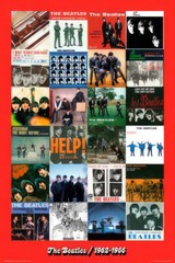 The Beatles – Music Poster (Catalog Red – Singles Covers 1962-1966) (24 x 36″)