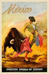 Bullfighter 1930s Mexican Tourism Vintage Style Travel Poster – 16×24