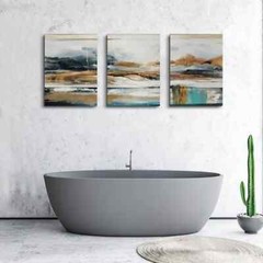 3pcs Abstract Black and White Design Wall Art Canvas Unframed/Framed