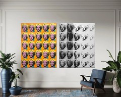 Marilyn Monroe Diptych Canvas Prints Set of 2, Large Modern Pop Art, Hollywood