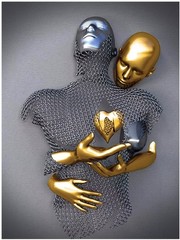 Bedroom Canvas Wall Art Decor,Black&Gold Romantic Kissing Embrace Couple Livi…