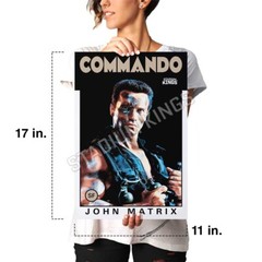 Arnold Schwarzenegger John Matrix Commando 1986 Baseball Card Poster – 11×17 in.