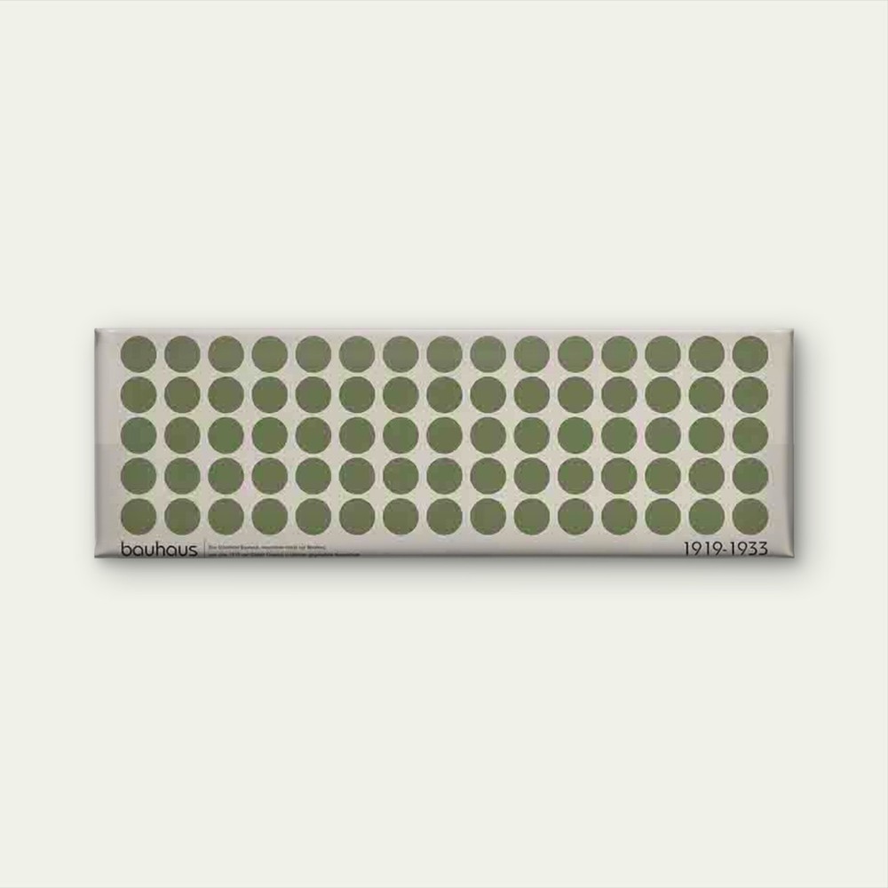 Panoramic Bauhaus Geometric Circle Design Canvas Print Wall Art Home Decor