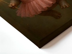 Wall Art Cute Fairy Hippo Princess Print Pink Tutu Crown Whimsical Animal Decor