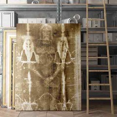 Shroud of Turin – Face & Body of Jesus Christian Bible God Canvas Print Wall Art