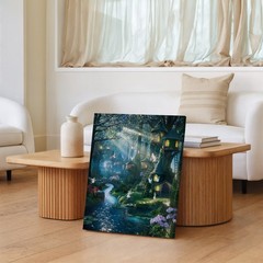 Whimsical Fairy Village Nestled Within A Lush, Enchanted Wall Art Canvas Print